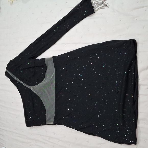 Shein One Shoulder Sparkly Mini Dress - Picture 4 of 9